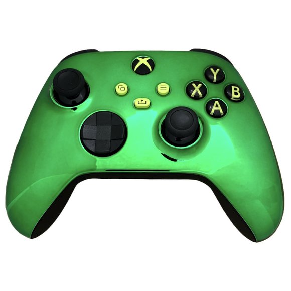 Custom Microsoft Xbox Series X / S Wireless Controller - Glossy Chrome Green - Picture 1 of 8